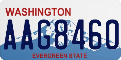 WA license plate AAG8460