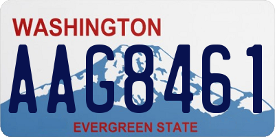 WA license plate AAG8461