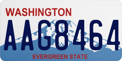 WA license plate AAG8464