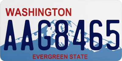 WA license plate AAG8465