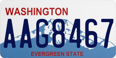 WA license plate AAG8467