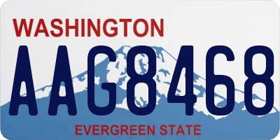 WA license plate AAG8468