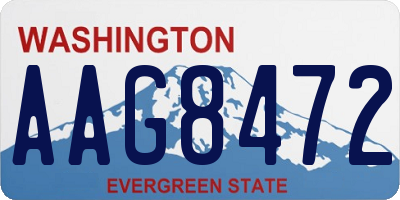 WA license plate AAG8472