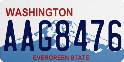 WA license plate AAG8476