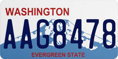 WA license plate AAG8478