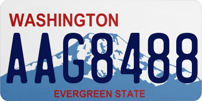 WA license plate AAG8488