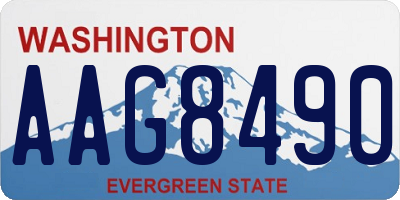 WA license plate AAG8490