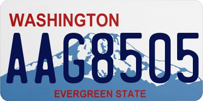 WA license plate AAG8505