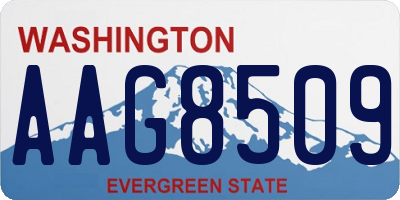 WA license plate AAG8509