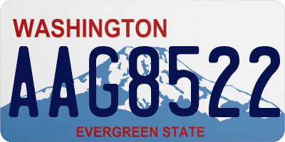 WA license plate AAG8522