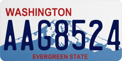 WA license plate AAG8524