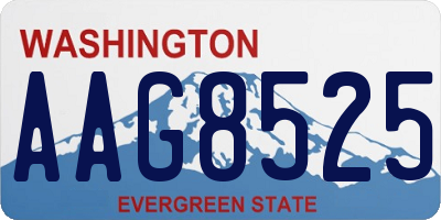 WA license plate AAG8525
