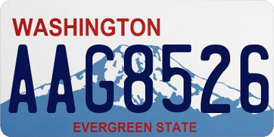 WA license plate AAG8526