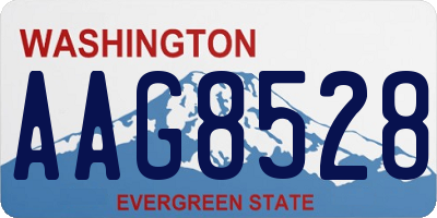 WA license plate AAG8528