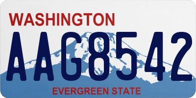 WA license plate AAG8542