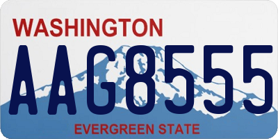 WA license plate AAG8555