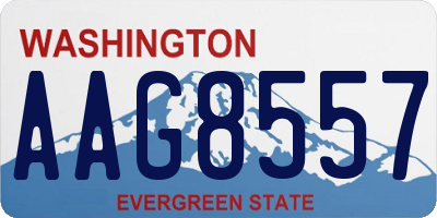 WA license plate AAG8557
