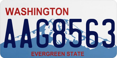 WA license plate AAG8563