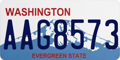 WA license plate AAG8573