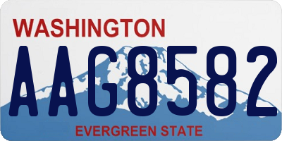 WA license plate AAG8582