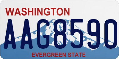 WA license plate AAG8590