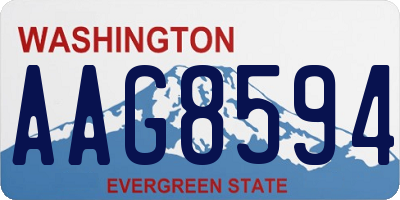 WA license plate AAG8594