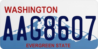 WA license plate AAG8607