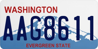 WA license plate AAG8611