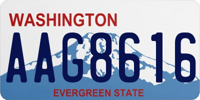 WA license plate AAG8616