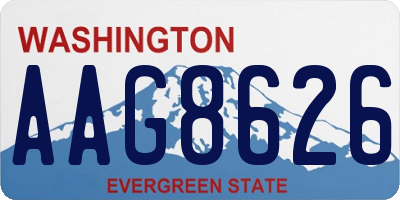 WA license plate AAG8626