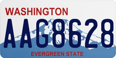 WA license plate AAG8628