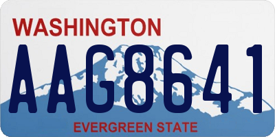 WA license plate AAG8641