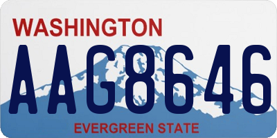 WA license plate AAG8646