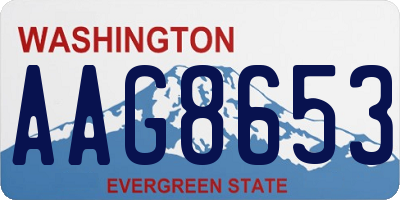WA license plate AAG8653