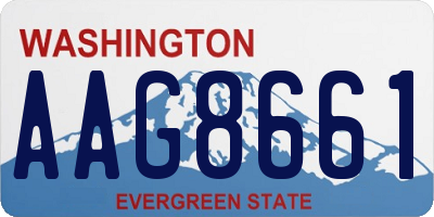 WA license plate AAG8661
