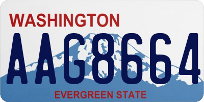 WA license plate AAG8664