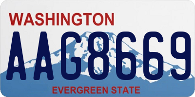 WA license plate AAG8669