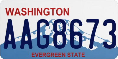 WA license plate AAG8673