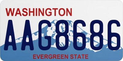 WA license plate AAG8686