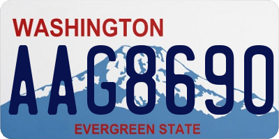 WA license plate AAG8690