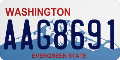 WA license plate AAG8691