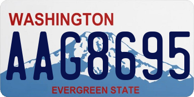 WA license plate AAG8695