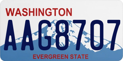 WA license plate AAG8707
