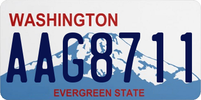 WA license plate AAG8711