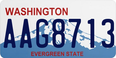 WA license plate AAG8713