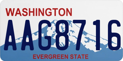 WA license plate AAG8716
