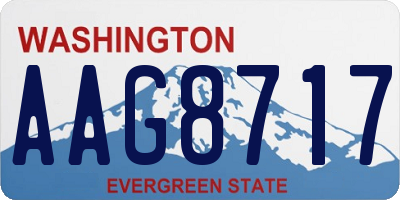 WA license plate AAG8717