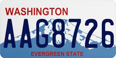 WA license plate AAG8726