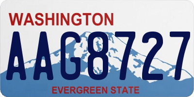 WA license plate AAG8727