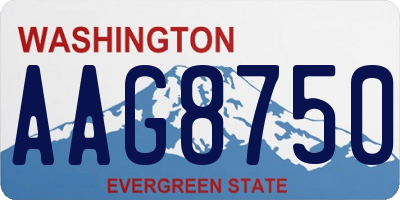 WA license plate AAG8750